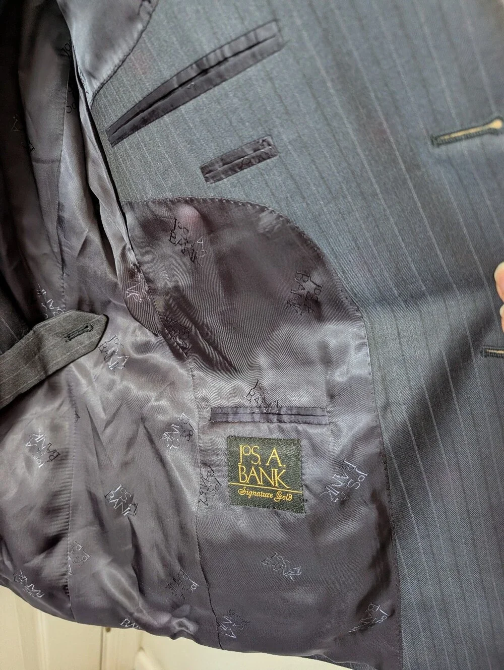 Jos. A. Bank Charcoal Pinstripe Suit Jacket